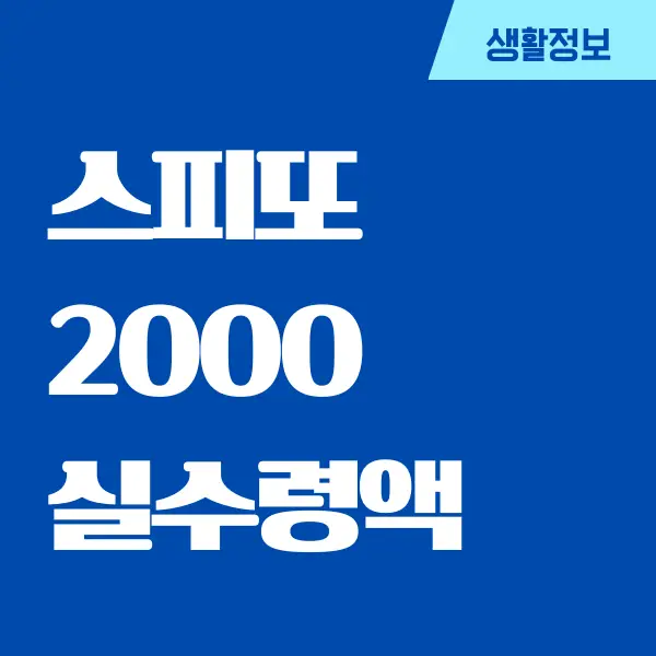 스피또 2000 실수령액, 구매 방법, 당첨 확인, 세금은 얼마