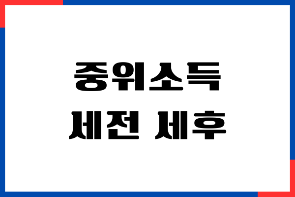 2025년 중위소득 세전 세후, 중위 소득, 실수령액